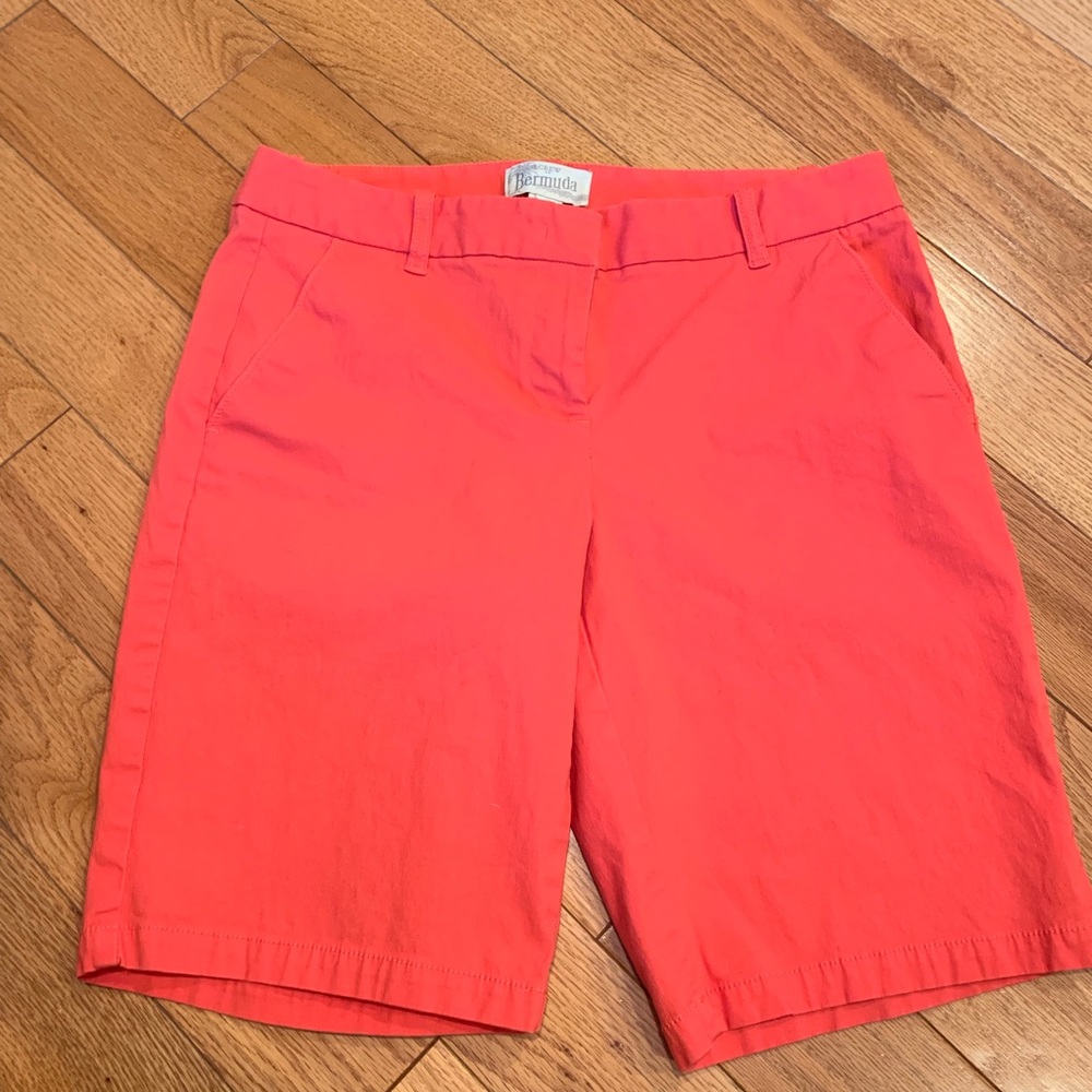 J. Crew Coral Red Bermuda Short